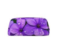PPTHSNVB Pencil Case Violet Flower Pencil Pouch with Zipper Pencil Bag Large Capacity Leather Pencil Pouch Portable Makeup Bag for Women Men