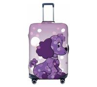 PPTHSNVB Purple Poodle Polka Dot Luggage Covers for Suitcase Elastic Suitcase Cover Protector Dustproof Anti-Scratch Thicken Travel Luggage Cover Washable Baggage Covers Fit 18-32 Inch Luggage, Black