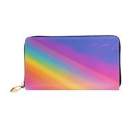 PPTHSNVB Red Flower on Black Women's Wallet Large Capacity Credit Card Holder Zip Phone Clutch Ladies Travel Purse, Rainbow Aesthetic, One Size, Classic