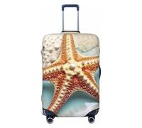 PPTHSNVB Sea Shell Starfish Luggage Covers for Suitcase Elastic Suitcase Cover Protector Dustproof Anti-Scratch Thicken Travel Luggage Cover Washable Baggage Covers Fit 18-32 Inch Luggage, Black, XL