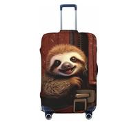 PPTHSNVB Sloth on zipper Luggage Covers for Suitcase Elastic Suitcase Cover Protector Dustproof Anti-Scratch Thicken Travel Luggage Cover Washable Baggage Covers Fit 18-32 Inch Luggage, Black, S
