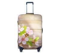 PPTHSNVB Spring and Flower Luggage Covers for Suitcase Elastic Suitcase Cover Protector Dustproof Anti-Scratch Thicken Travel Luggage Cover Washable Baggage Covers Fit 18-32 Inch Luggage, Black, S