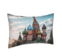 PPTHSNVB St Basil Cathedral Red in Moscow Pillow Cases Microfiber Pillowcases with Hidden Zipper Super Soft Breathable Pillow Cover 12" x 18" Pillowcases Plush Pillow Shams Covers for All Seasons