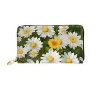 PPTHSNVB Summer Floral Daisies Flower Women's Wallet Large Capacity Credit Card Holder Zip Phone Clutch Ladies Travel Purse, Summer Floral Daisies Flower, One Size