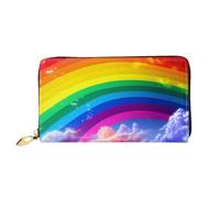 PPTHSNVB Sunflower Field Sunset Sea of Flowers Women's Wallet Large Capacity Credit Card Holder Zip Phone Clutch Ladies Travel Purse, Rainbow, One Size, Classic