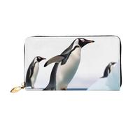 PPTHSNVB Sunflower Field Sunset Sea of Flowers Women's Wallet Large Capacity Credit Card Holder Zip Phone Clutch Ladies Travel Purse, Penguin, One Size, Classic