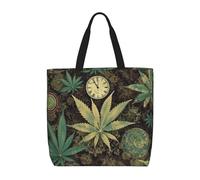 PPTHSNVB Tote Bag for Women Reusable Shopping Grocery Bags A Puff in Time Weed Shoulder Bags Handbag Weekender Bag