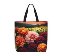PPTHSNVB Tote Bag for Women Reusable Shopping Grocery Bags Beautiful Flowers Shoulder Bags Handbag Weekender Bag