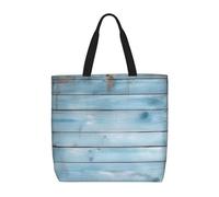 PPTHSNVB Tote Bag for Women Reusable Shopping Grocery Bags Blue Wood Shoulder Bags Handbag Weekender Bag