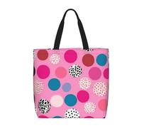 PPTHSNVB Tote Bag for Women Reusable Shopping Grocery Bags Crazy polka dots Shoulder Bags Handbag Weekender Bag