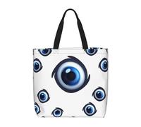 PPTHSNVB Tote Bag for Women Reusable Shopping Grocery Bags Evil eyes Shoulder Bags Handbag Weekender Bag