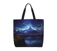 PPTHSNVB Tote Bag for Women Reusable Shopping Grocery Bags Fantasy Night Scene Shoulder Bags Handbag Weekender Bag