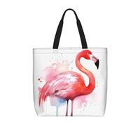 PPTHSNVB Tote Bag for Women Reusable Shopping Grocery Bags Flamingo Watercolor Shoulder Bags Handbag Weekender Bag