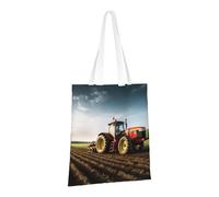 PPTHSNVB Tractor farm Canvas Tote Bag for Women Reusable Shopping Grocery Bags with Handles Cloth bags