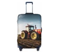 PPTHSNVB Tractor farm Luggage Covers for Suitcase Elastic Suitcase Cover Protector Dustproof Anti-Scratch Thicken Travel Luggage Cover Washable Baggage Covers Fit 18-32 Inch Luggage, Black, XL