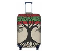 PPTHSNVB Tree Palestinian Flag Luggage Covers for Suitcase Elastic Suitcase Cover Protector Dustproof Anti-Scratch Thicken Travel Luggage Cover Washable Baggage Covers Fit 18-32 Inch Luggage, Black, S