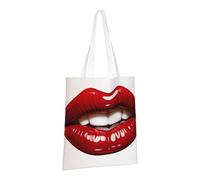PPTHSNVB Watercolor of Hawk Sitting in The Tree Canvas Tote Bag for Women Reusable Shopping Grocery Bags with Handles Cloth bags, Cute Graphic Red Lips, One Size