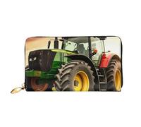 PPTHSNVB Wild bobcat Women's Wallet Large Capacity Credit Card Holder Zip Phone Clutch Ladies Travel Purse, Tractor Theme, One Size, Classic