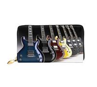 PPTHSNVB Wild bobcat Women's Wallet Large Capacity Credit Card Holder Zip Phone Clutch Ladies Travel Purse, Electric Guitar, One Size, Classic