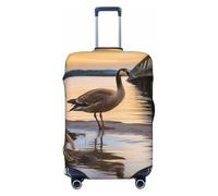 PPTHSNVB Wild Goose by the Bridge Luggage Covers for Suitcase Elastic Suitcase Cover Protector Dustproof Anti-Scratch Thicken Travel Luggage Cover Washable Baggage Covers Fit 18-32 Inch Luggage, Black
