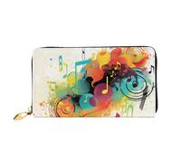 PPTHSNVB Winter Snow Scene Women's Wallet Large Capacity Credit Card Holder Zip Phone Clutch Ladies Travel Purse, Abstract Music Themed, One Size, Classic