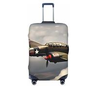 PPTHSNVB World War Aircraft Airplane Luggage Covers for Suitcase Elastic Suitcase Cover Protector Dustproof Anti-Scratch Thicken Travel Luggage Cover Washable Baggage Covers Fit 18-32 Inch Luggage