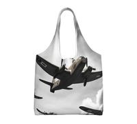 PPTHSNVB World War Canvas Tote Bag for Women Reusable Shopping Grocery Bags with Handles Cloth bags