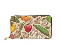 PPTHSNVB Yellow Sunflowers with Red Butterfly Women's Wallet Large Capacity Credit Card Holder Zip Phone Clutch Ladies Travel Purse, Vegetable Fruit, One Size, Classic