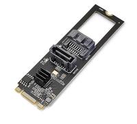 PPTNMDSLP Riser Card NVME to Dual Controller M.2 NVME TO SATA3.0 6G Hard Disk Drive Converter M.2 Key-M PCIE NVME to JMB582 Chip(Style-1)