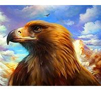 PPTRTYQ DIY Paint by Numbers for Adults Beginner, Eagle Bird 16 x 20 inch oil Painting with Brushes and Acrylic Pigment Toy hand-painted gift Wall Art Decor