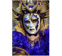 PPTRTYQ Paint by Numbers Kit, Clown Mask Theme, 16x20 Inch Canvas, DIY Oil Painting for Adults & Children