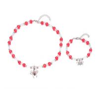PPVWEY Spider Necklace Bracelet Set for Women Acrylic Beaded Spider Pendant Necklace Adjustable Spiders Bracelet Gothic Halloween Party Jewelry Gift, L, Metal, No Gemstone