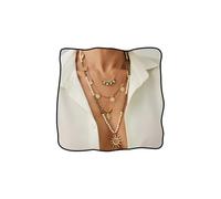 PPVWEY Western Boho Necklaces for Women Layered Boho Turquoise Beaded Necklace Stack Gold Silver Sun Round Disc Pendant Necklace Western Bohemian Jewelry Accessories for Cowgirl, L, Metal, No Gemstone