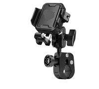 PPWIALL Phone Holder For Motorbike Motorcycle Riding Shock-Absorbing Phone Holder Type-c Adjustable Anti-Theft Quick Release Navigation Bracket(Black)