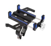 PPWIALL Phone Holder Motorcycle Electric Bicycle Smartphone Aluminum Alloy Bracket Five Claws Mechanical Anti-vibration GPS Bike Holder Motorbike Cellphone Mount(Blue)