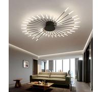 PPWW Sputnik Modern Linear Semi Flush Mount Ceiling Light Acrylic Starburst Ceiling Light Fixture Spiral Desgin Gold LED Ceiling Lamp for Living Room Bedroom, 28 Heads