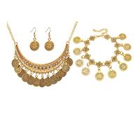 PPX Women's Jewellery Sets 1 Set Earrings Bracelet Necklace Clavicle Pendant Bohemian Style Multi-Coloured Retro Pendant Piece, Metal, No Gemstone