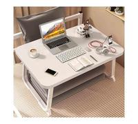 PPXCZZ Laptop Desk,Bed Low Table,Laptop Computer Tray,Folding Bed Table for Laptop,It Does Not Take Up Space When Stored and Does Not Require Installation When Folded(White,Small Plane)