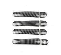 PPXDM Car ABS Chrome/Carbon Fiber Style Exterior Door Handle Cover Trim Accessories for TT MK1 A2 2000 2001 2002-2005 Vehicle Door Handle Cover(Carbon D)