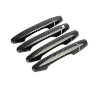 PPXDM Car Carbon Fiber Style Black Exterior Door Handle Moulding Cover Trim W/Keyless Entry Decor for Civic 9th Gen 2012-2015 Vehicle Door Handle Cover(Carbon B)