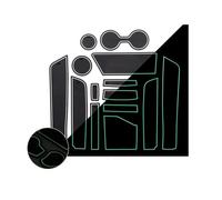 PPXDM inside door Rubber Anti-slip Mat Door Groove Cup For Benz GLE W166 2016~2019 Pad Cushion Gate Slot Coaster Car Accessories(Bianco)