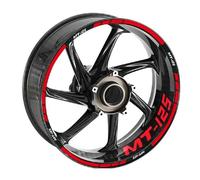 PPXDM Wheel Sticker 17 Inch Motorcycle Rim Reflective Stripe Tape Waterproof Decal Trim For Y&amaha MT125 MT-125(Style 1)