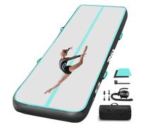 PPXIA Gymnastics Mat, Air Mat, Track Mat, 3 m, 20 cm Height, Gym Mat, Tumbling Mats with Complete Accessories, Inflatable Gymnastics Track Mat for Home, Outdoor, Yoga