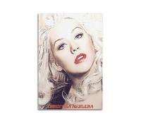 PPZEBDYB Christina Aguilera Poster5 Poster Decorative Painting Canvas Wall Posters And Art Picture Print Modern Family Bedroom Decor Posters 24x36inch(60x90cm)