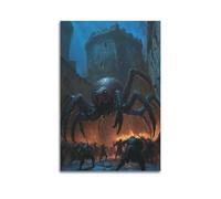 PPZEBDYB Giant Spider Attack Poster Poster Decorative Painting Canvas Wall Posters And Art Picture Print Modern Family Bedroom Decor Posters 12x18inch(30x45cm)