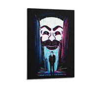 PPZEBDYB Mr. Robot Mask Poster in The Cityscape Poster Decorative Painting Canvas Wall Posters And Art Picture Print Modern Family Bedroom Decor Posters 20x30inch(50x75cm)