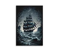 PPZEBDYB Stormy Seas Poster Poster Decorative Painting Canvas Wall Posters And Art Picture Print Modern Family Bedroom Decor Posters 24x36inch(60x90cm)