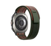 PPzsyxx Loop Style Nylon Woven Strap For Samsung Watch Ultra Watchbands For GALAXY WATCH 7 ULTRA 47MM No Gaps Bracelet(Dark fir green orange)