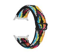 PPzsyxx Nylon woven Strap For Samsung Galaxy Watch 8 40mm 44mm Bracelet For GALAXY 8classic 46mm Elastic Sport Wristband Accessories(53#(Silver))