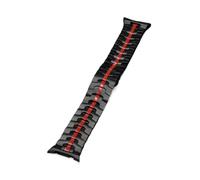 PPzsyxx One Piece Metal Bracelet For Samsung Galaxy Watch 8 44 40mm/8Classic 46mm/Ultra2/Ultra 47mm Stainless Steel Business Band Accessories(Black red,For Galaxy 8 40 44mm)